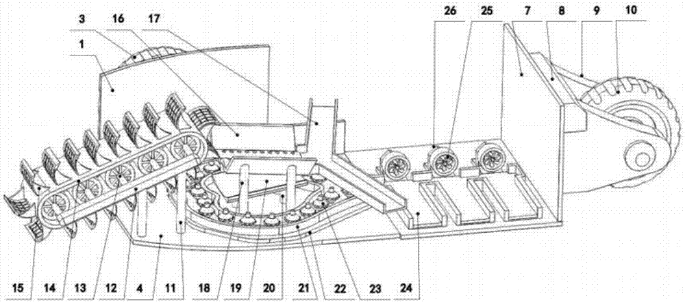 Automatic coffee dry bean collection, dehulling, winnowing and bagging integrated machine