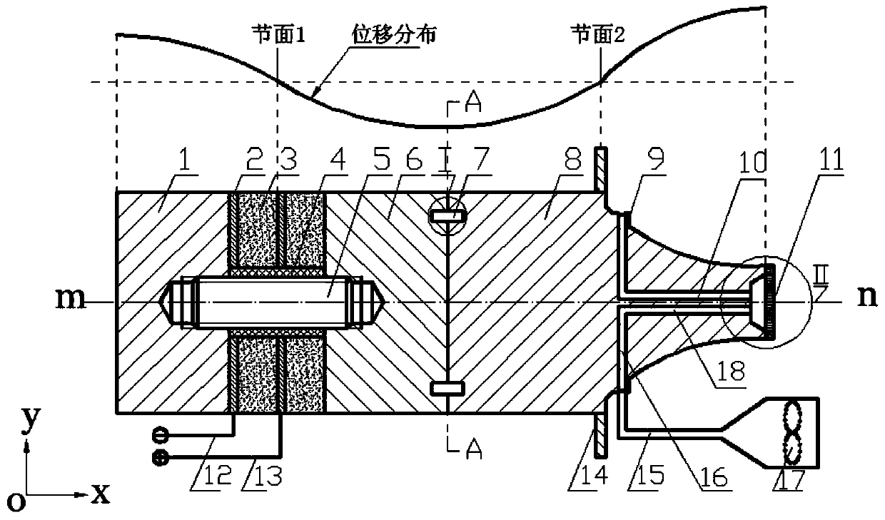 Bernoulli twisted-pair low-frequency ultrasonic triple atomizing spray nozzle