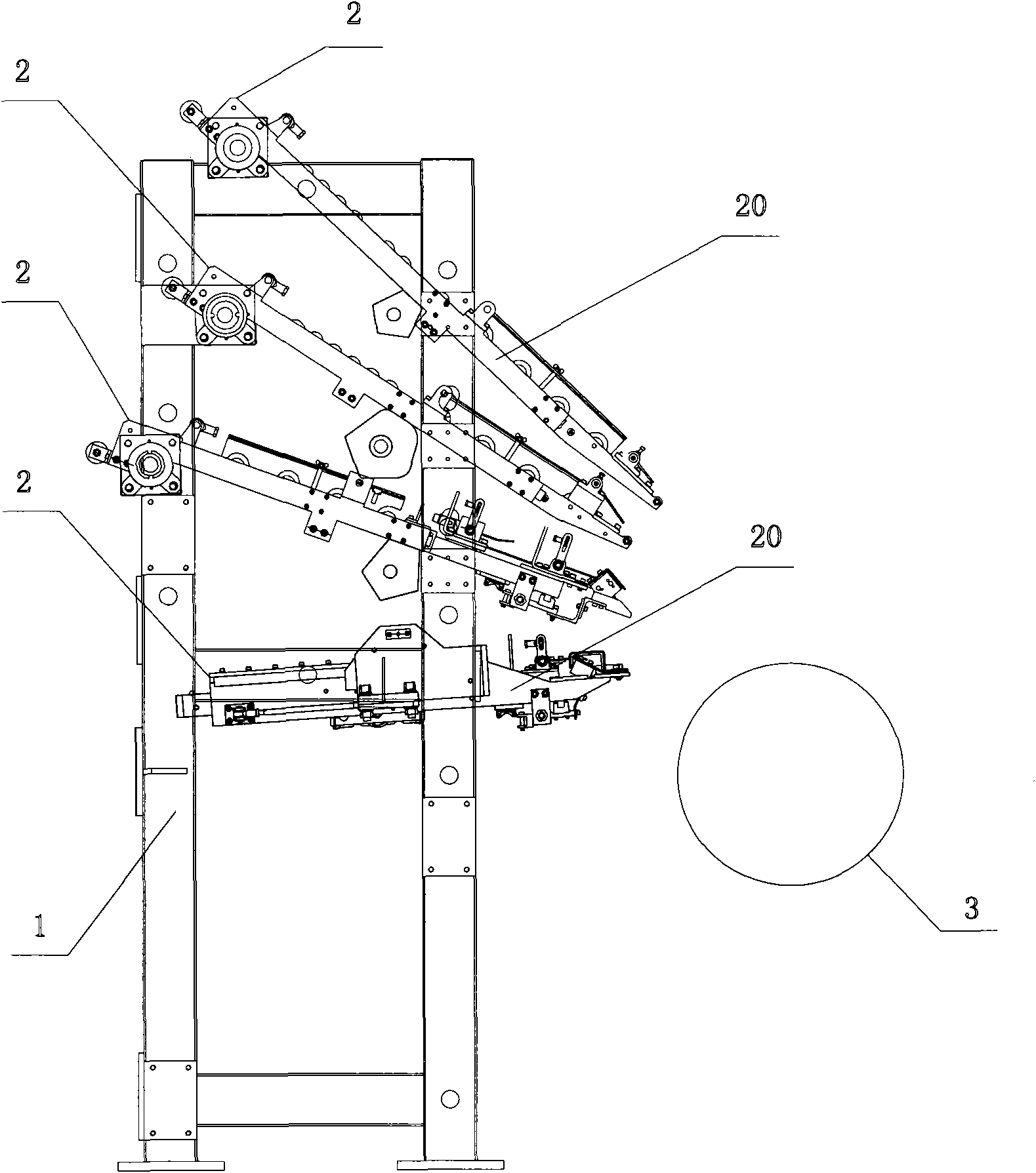 Feeding template used for automatic cutting of material and control method thereof