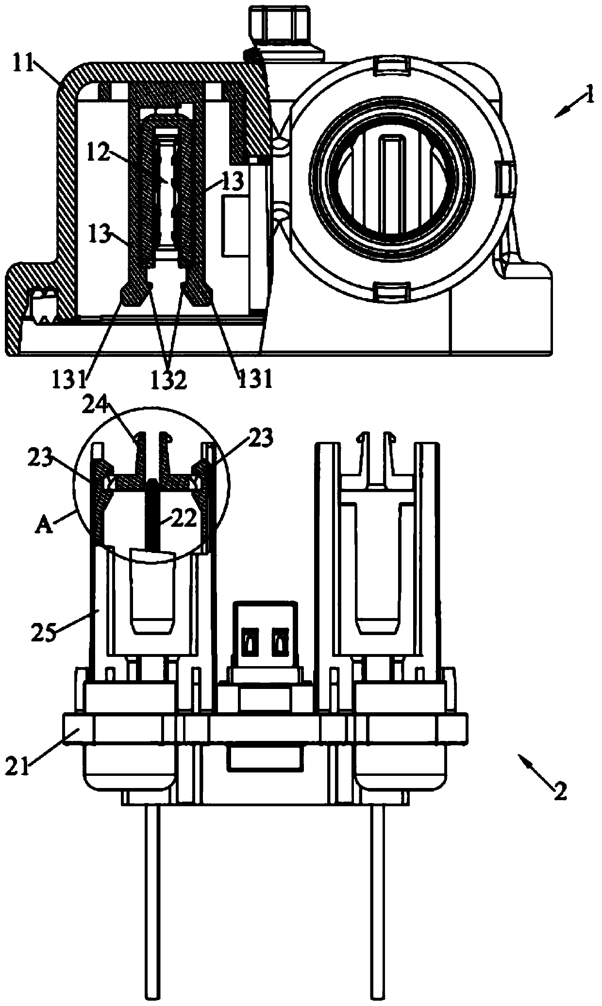 a high voltage connector