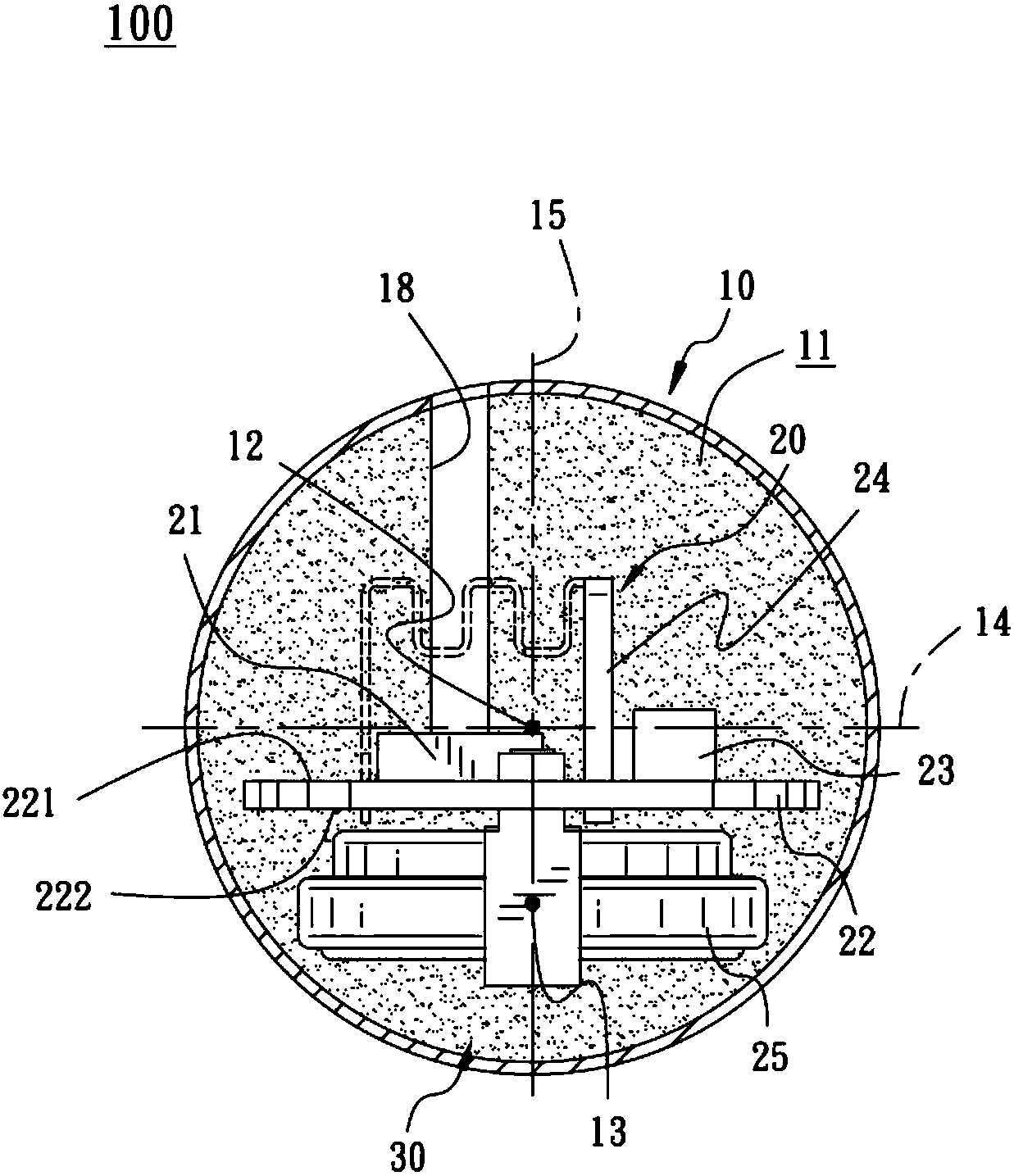 Tire pressure detector with centre-of-gravity shift