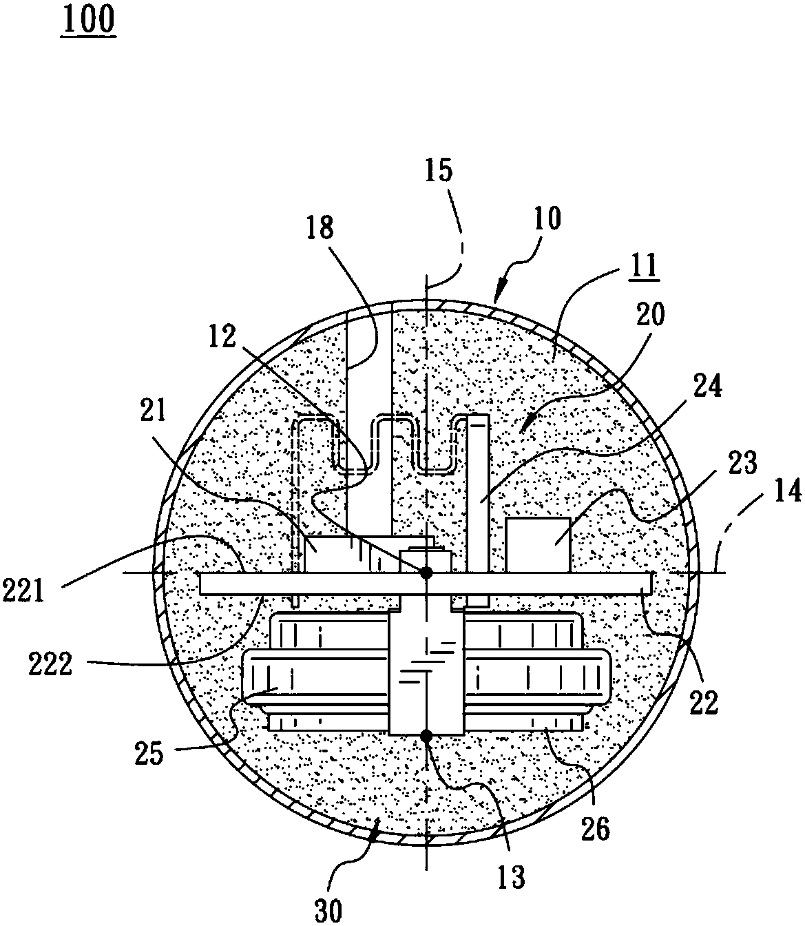 Tire pressure detector with centre-of-gravity shift