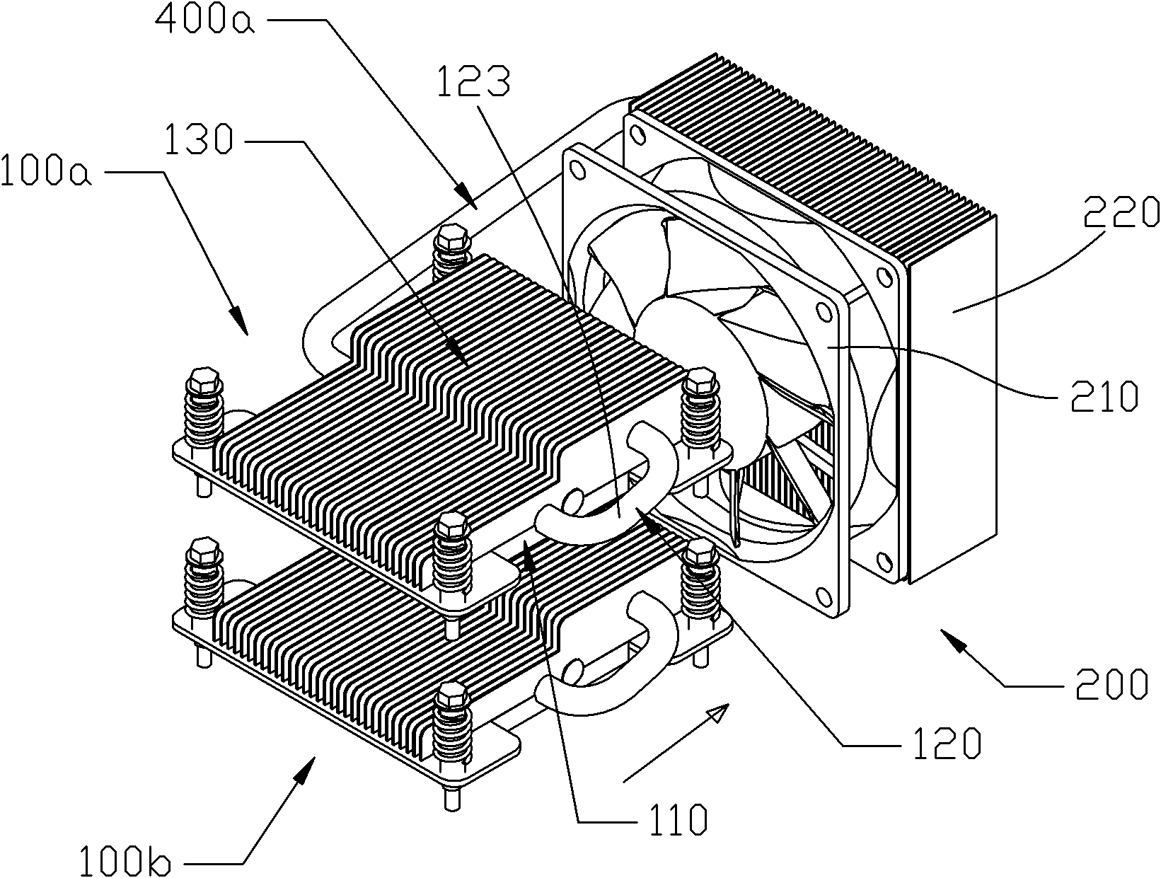 Heat tube heat radiator