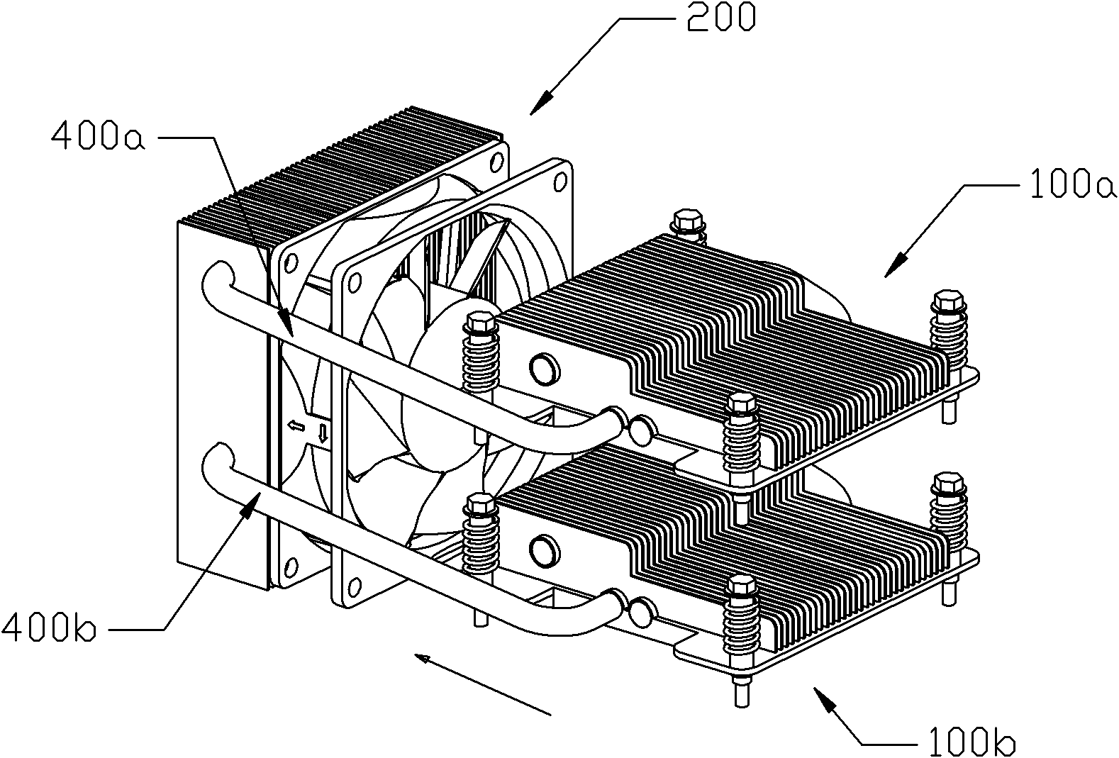 Heat tube heat radiator