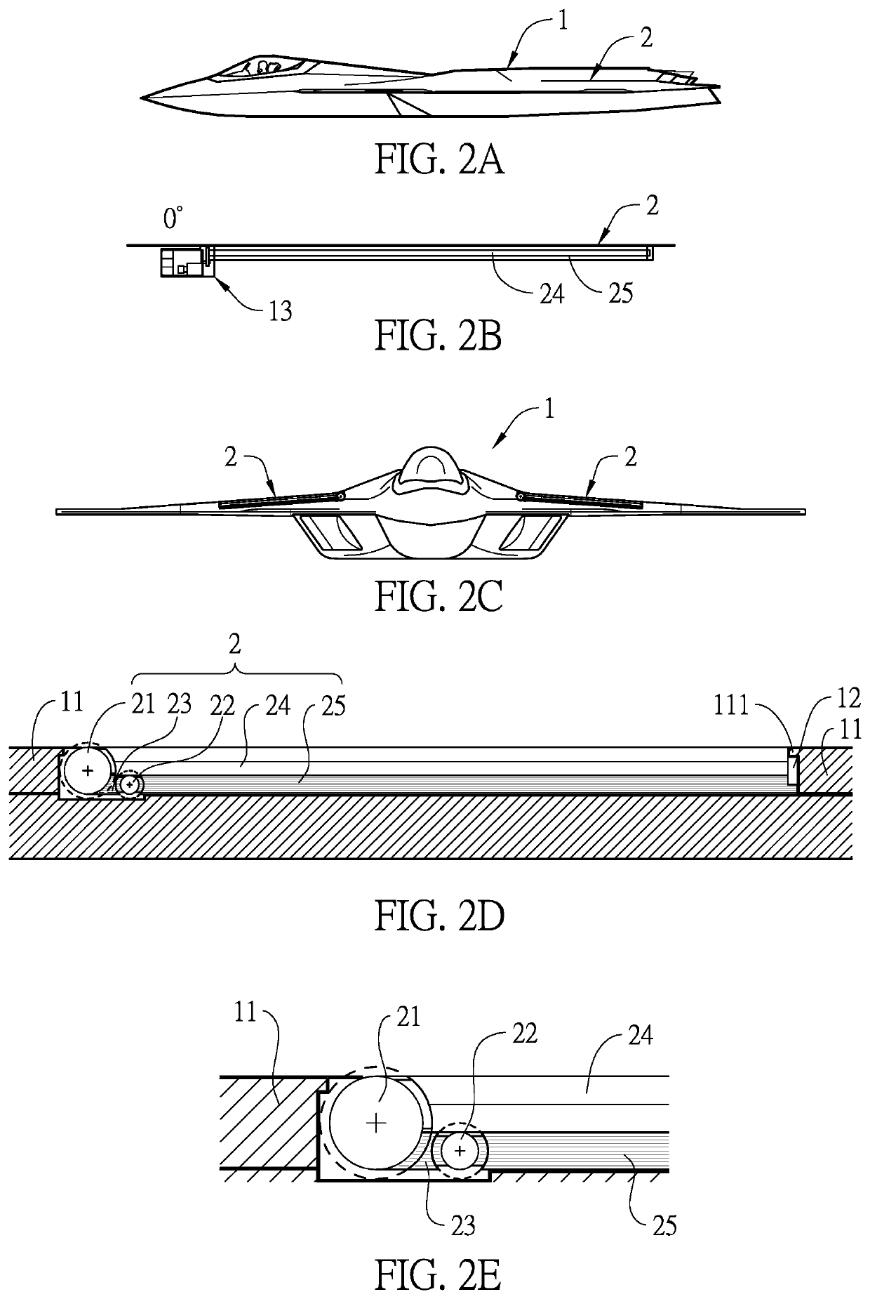 Aircraft with stealth double wings