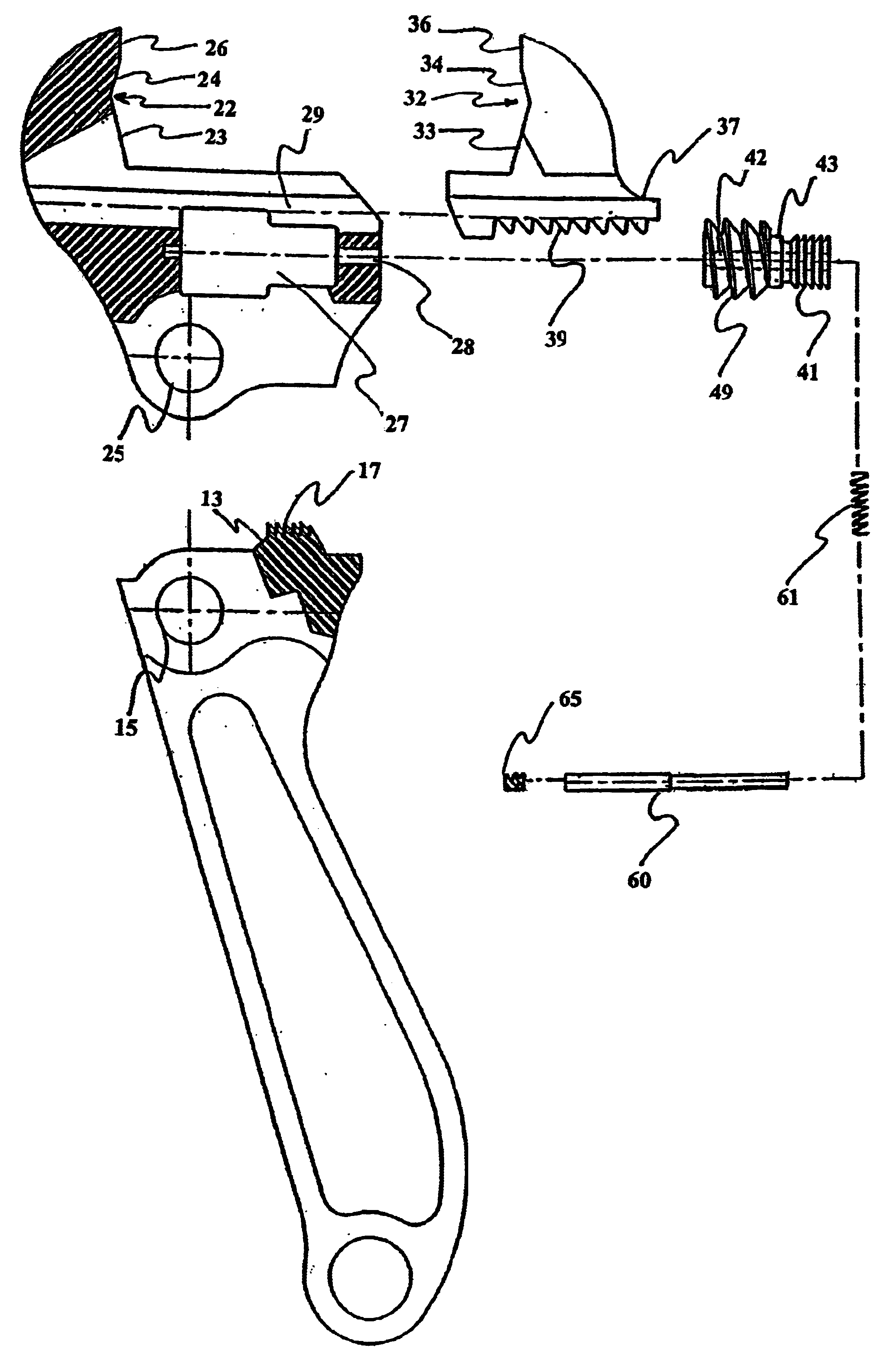 Open-end adjustable ratcheting wrench