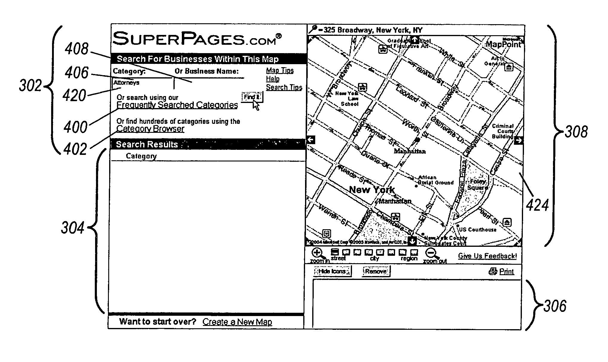 Hierarchial category index navigational system