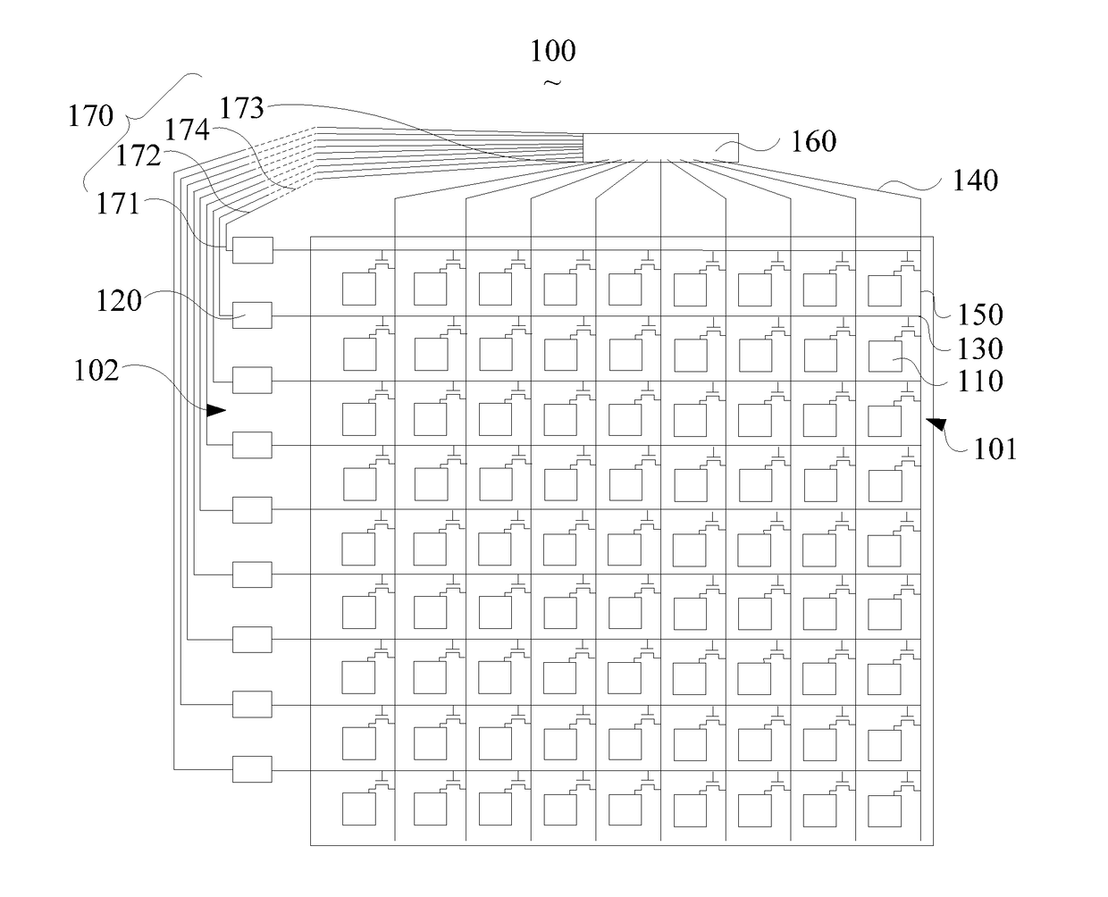 Display panel and array substrate thereof