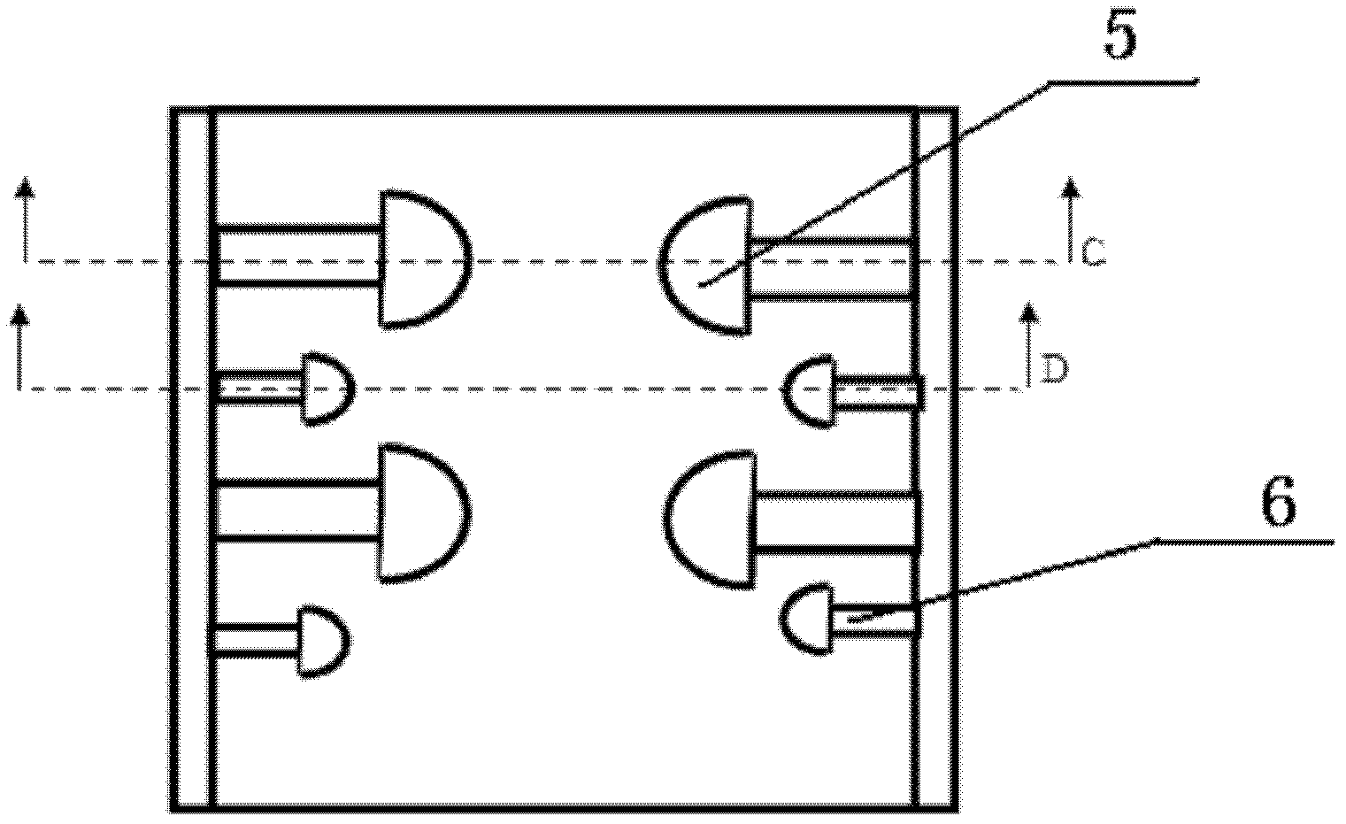 Aeration device with low gas pressure loss