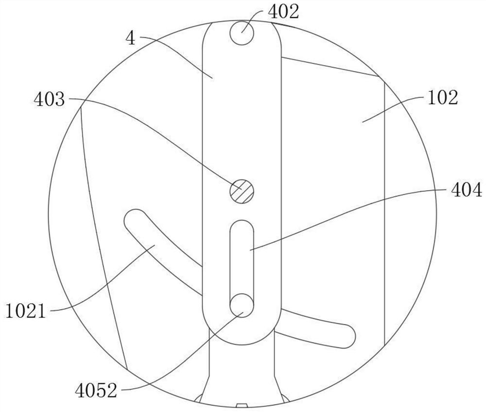 Raw material discharging device provided with anti-blocking structure and used for processing wood board