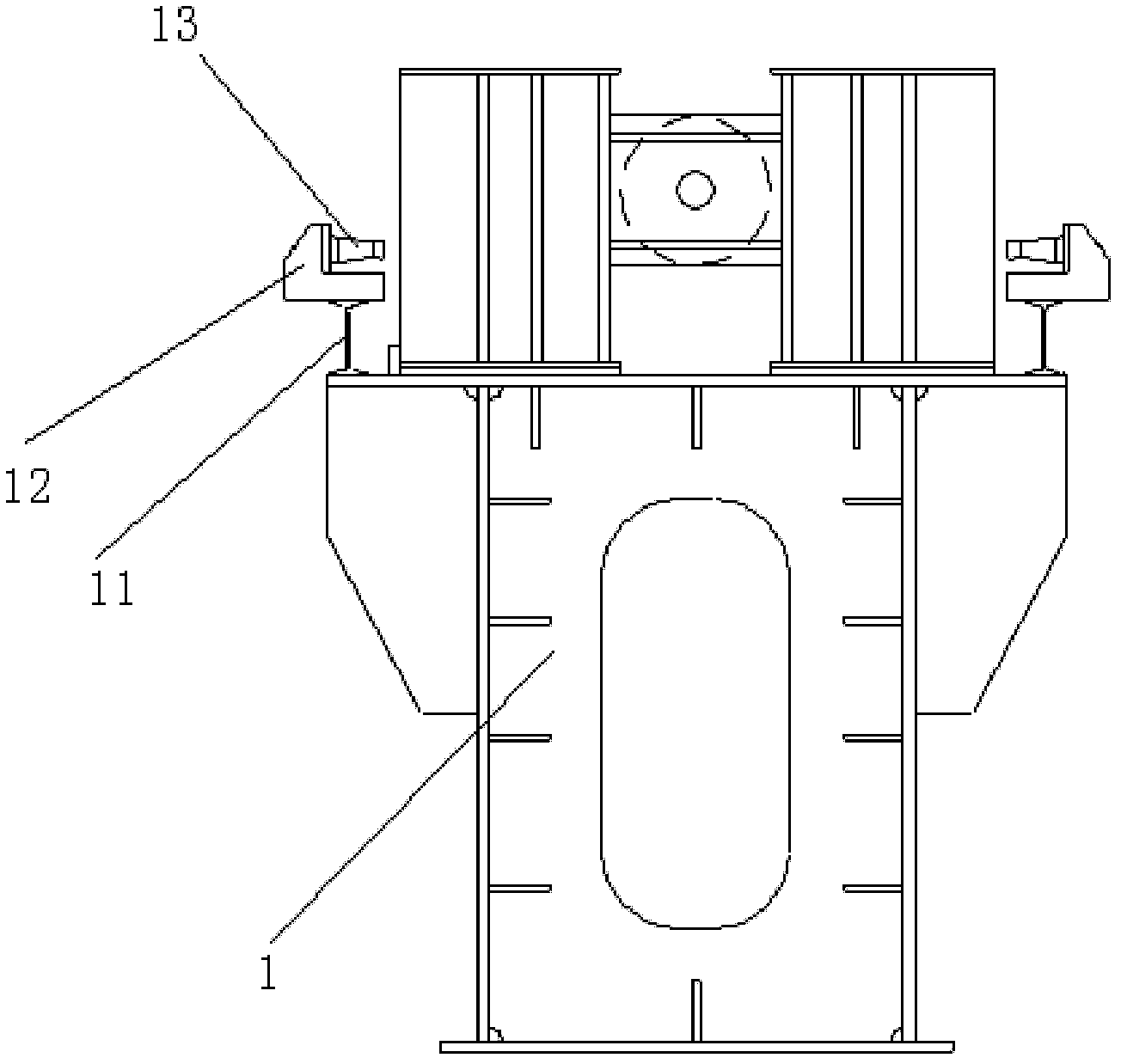 Large-span continuous steel truss girder arch pushing device