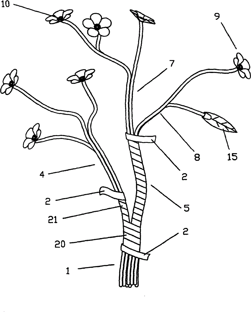 Simulated-tree festoon lighting structure