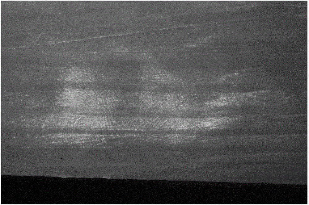 Fingerprint showing method for permeable object with crude surface