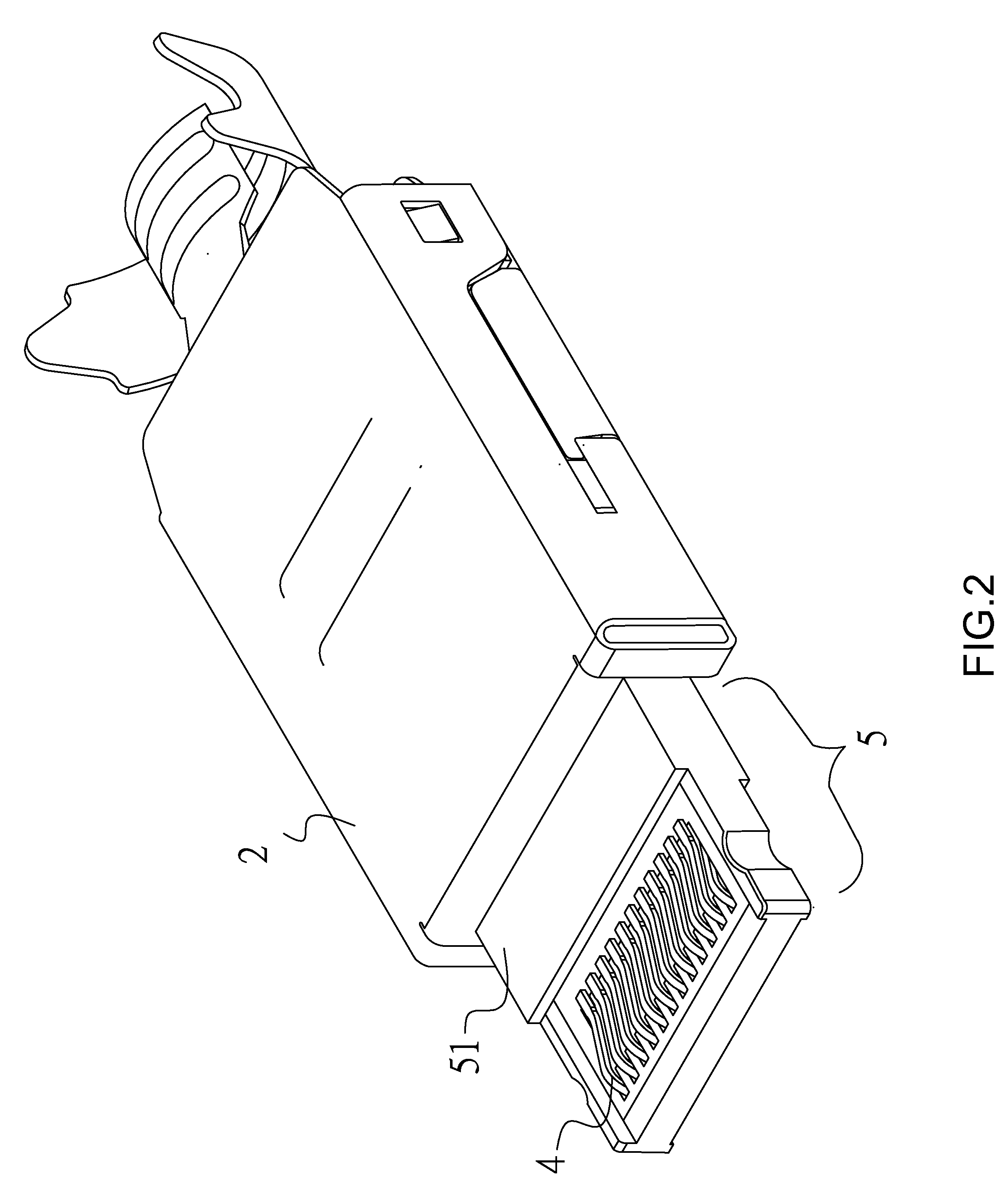 Electrical connector plug having a metallic shield connected to an electrically conductive housing of the plug