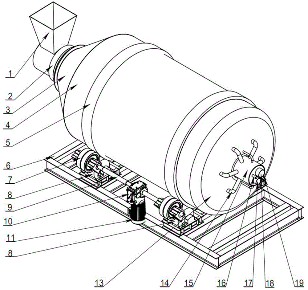 Rotary kitchen waste biochemical treater