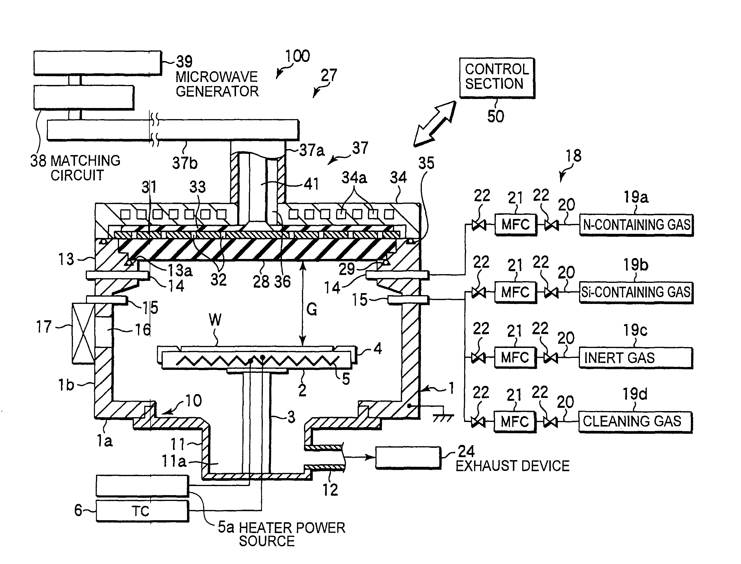 Method for forming silicon nitride film, method for manufacturing nonvolatile semiconductor memory device, nonvolatile semiconductor memory device and plasma apparatus