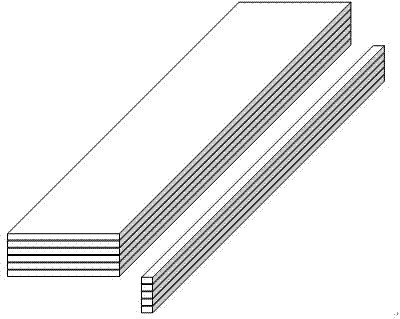 Vertical recombined hot-pressed plywood and its production method