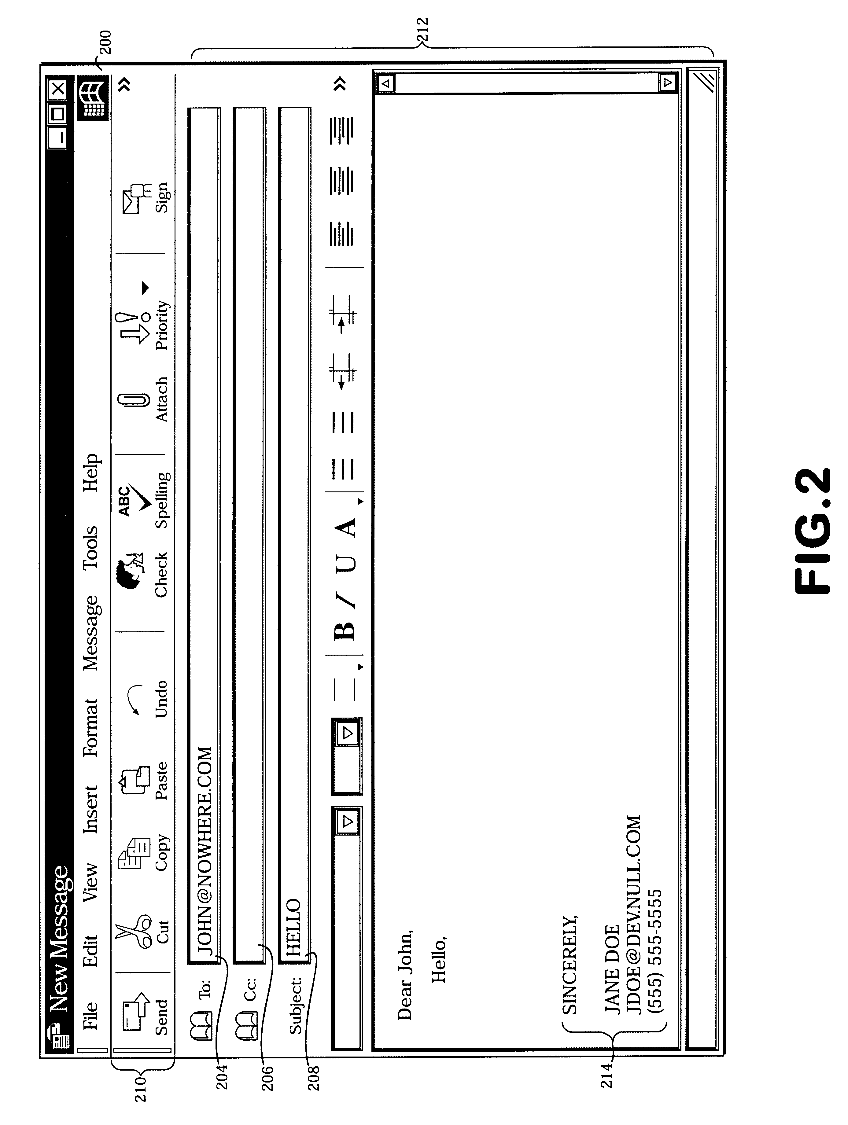 System and method for creating and inserting multiple data fragments into an electronic mail message