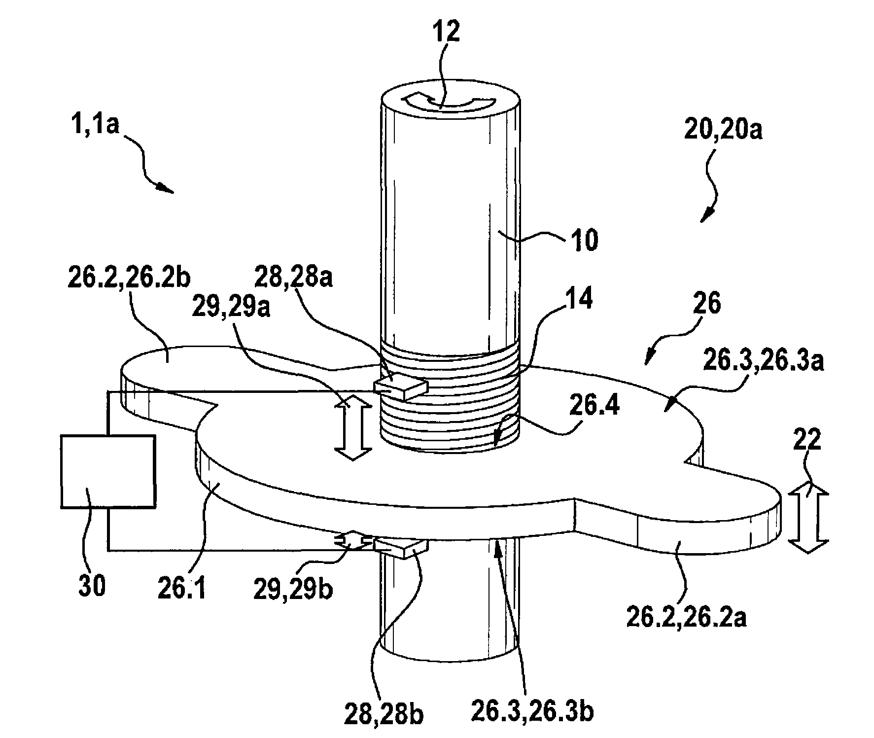 A sensor assembly used for detecting rotation angle at a rotating member in a vehicle