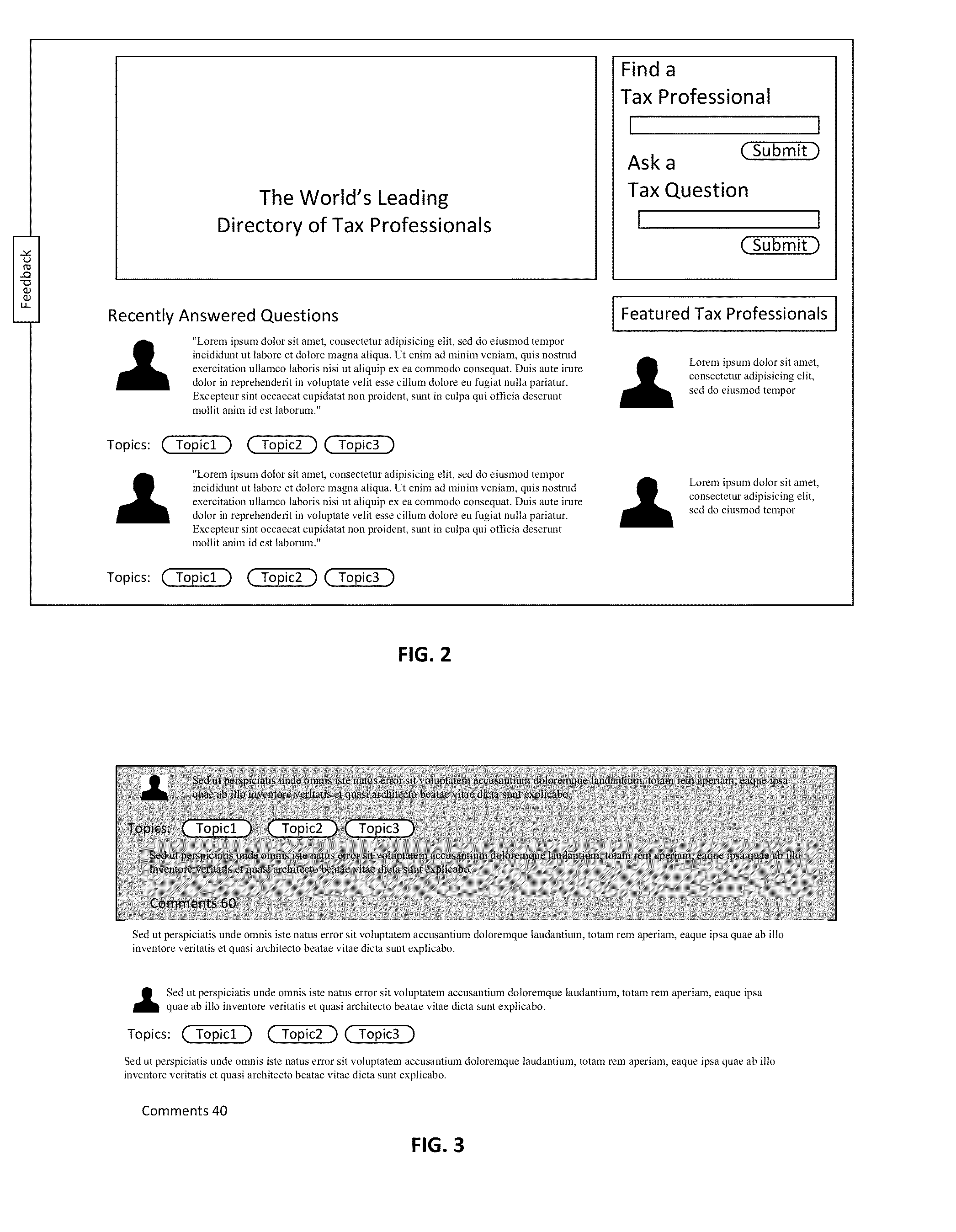 Systems and methods for ranking and filtering professionals based on user input and activity and interfacing with professionals within an online community