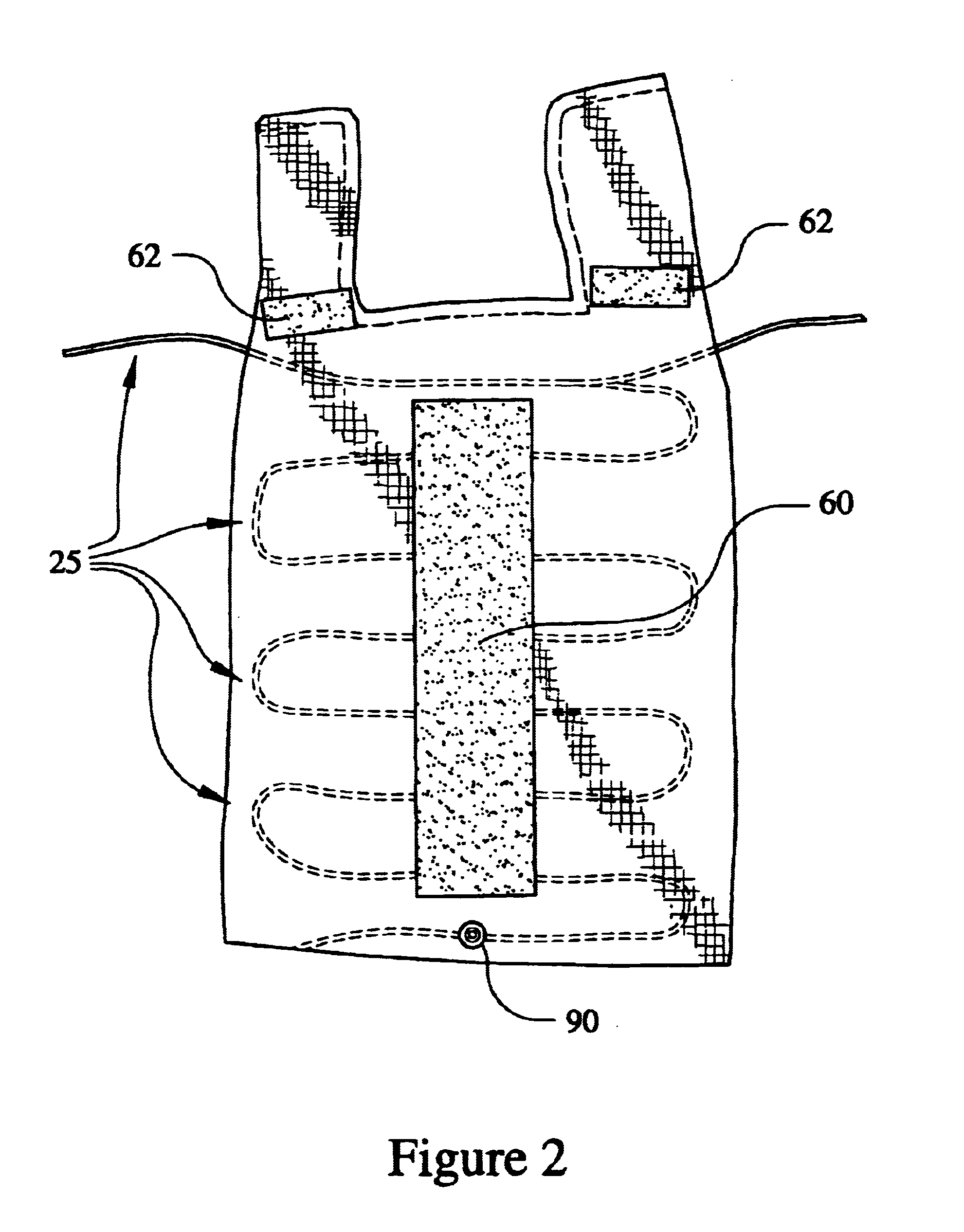 Fabric or garment with integrated flexible information infrastructure for monitoring vital signs of infants