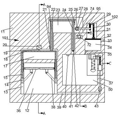 Water quality detection device with cleaning function