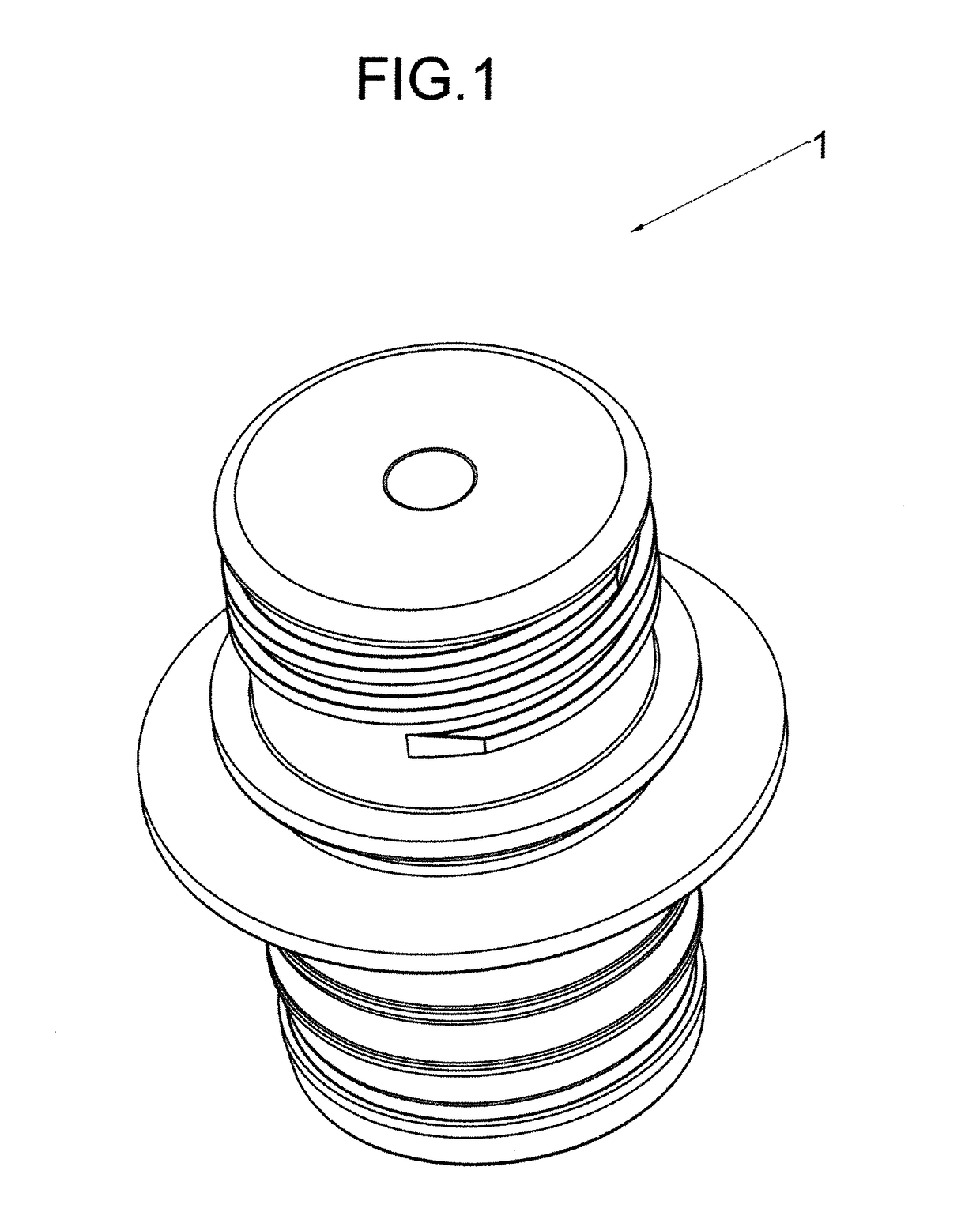 Delivering tap made of plastic material for connecting systems equipped with automatic closure