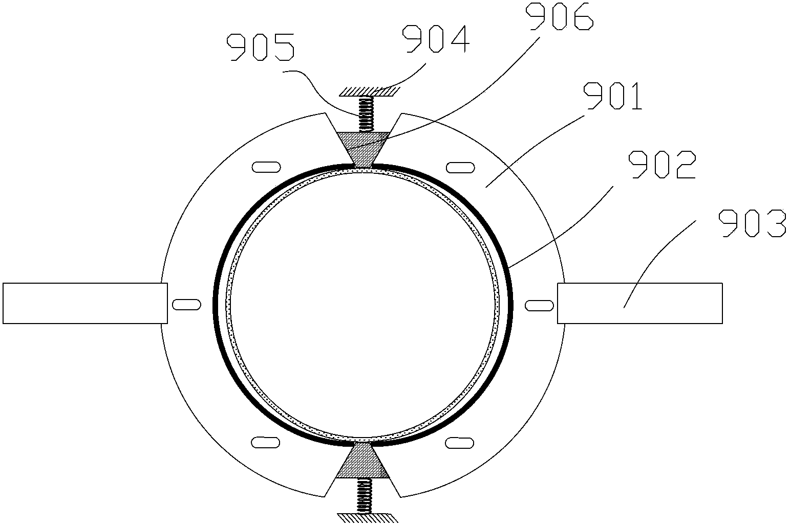 Graphite furnace for sintering glass loose mass