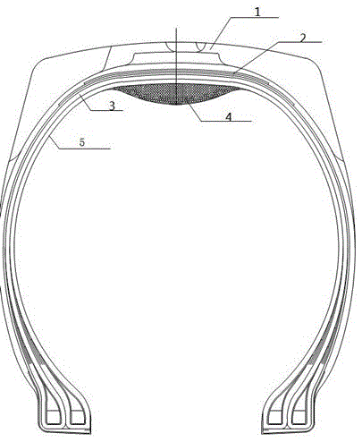 A truck tyre with an inner belt ply