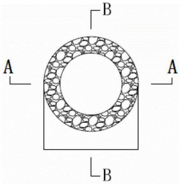 Down pipe with internal spiral structure