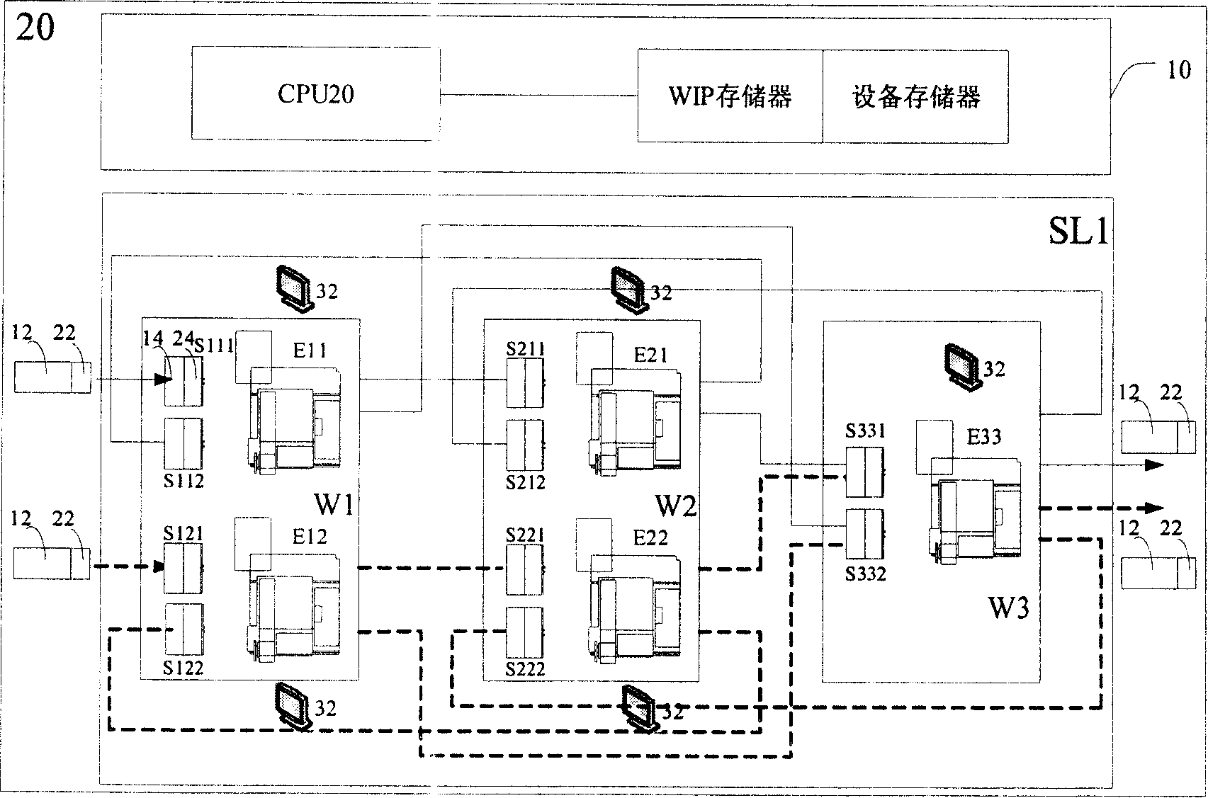 Dynamic scheduling method based on pheromone for semiconductor production line