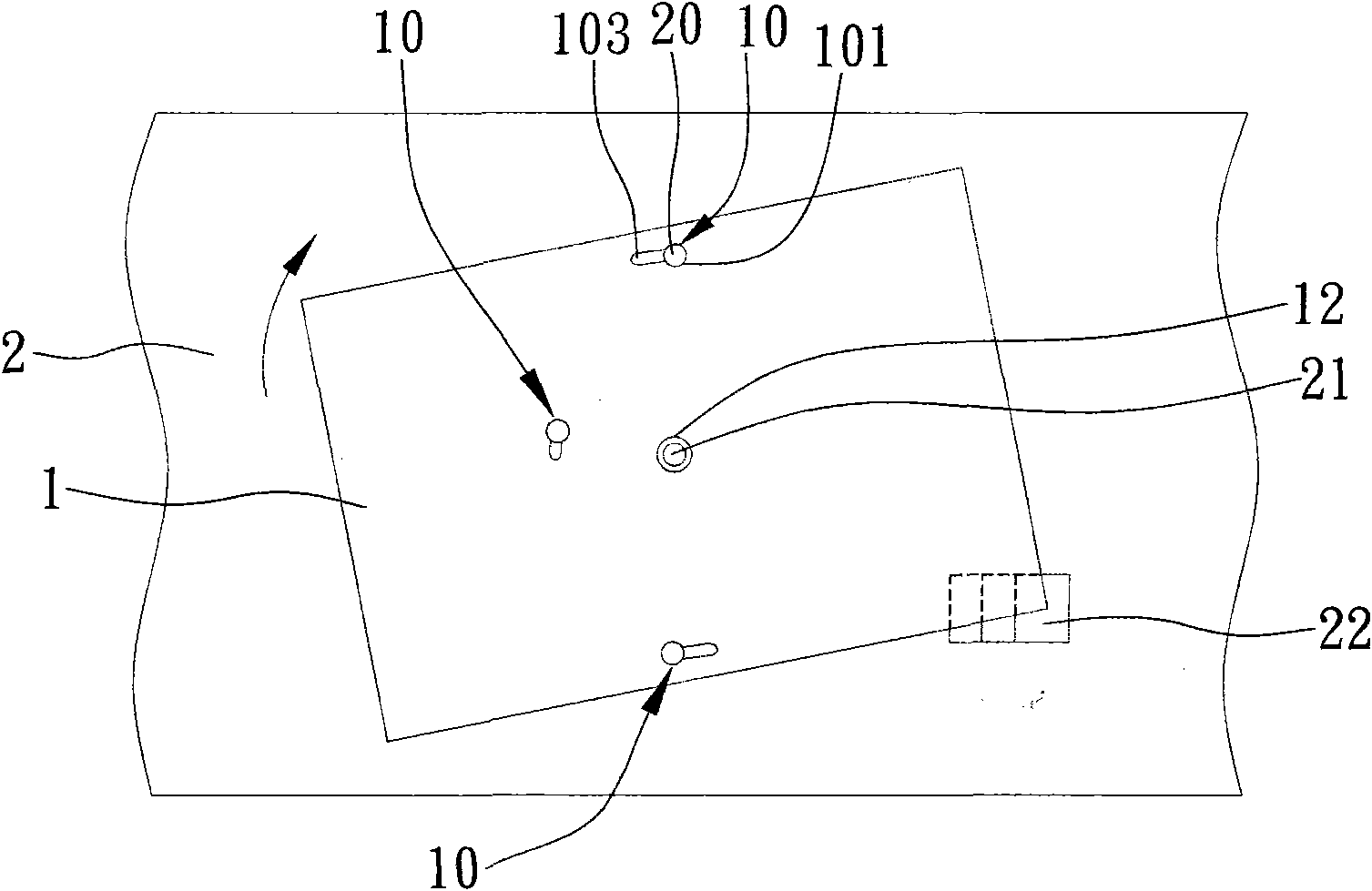 Rotating and positioning structure of circuit board