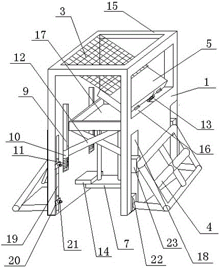 High-stability automatic construction site domestic garbage discharge system