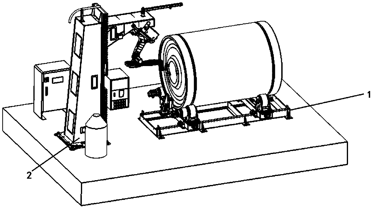 Belt conveyor roller inner wall robot numerical control intelligent welding system