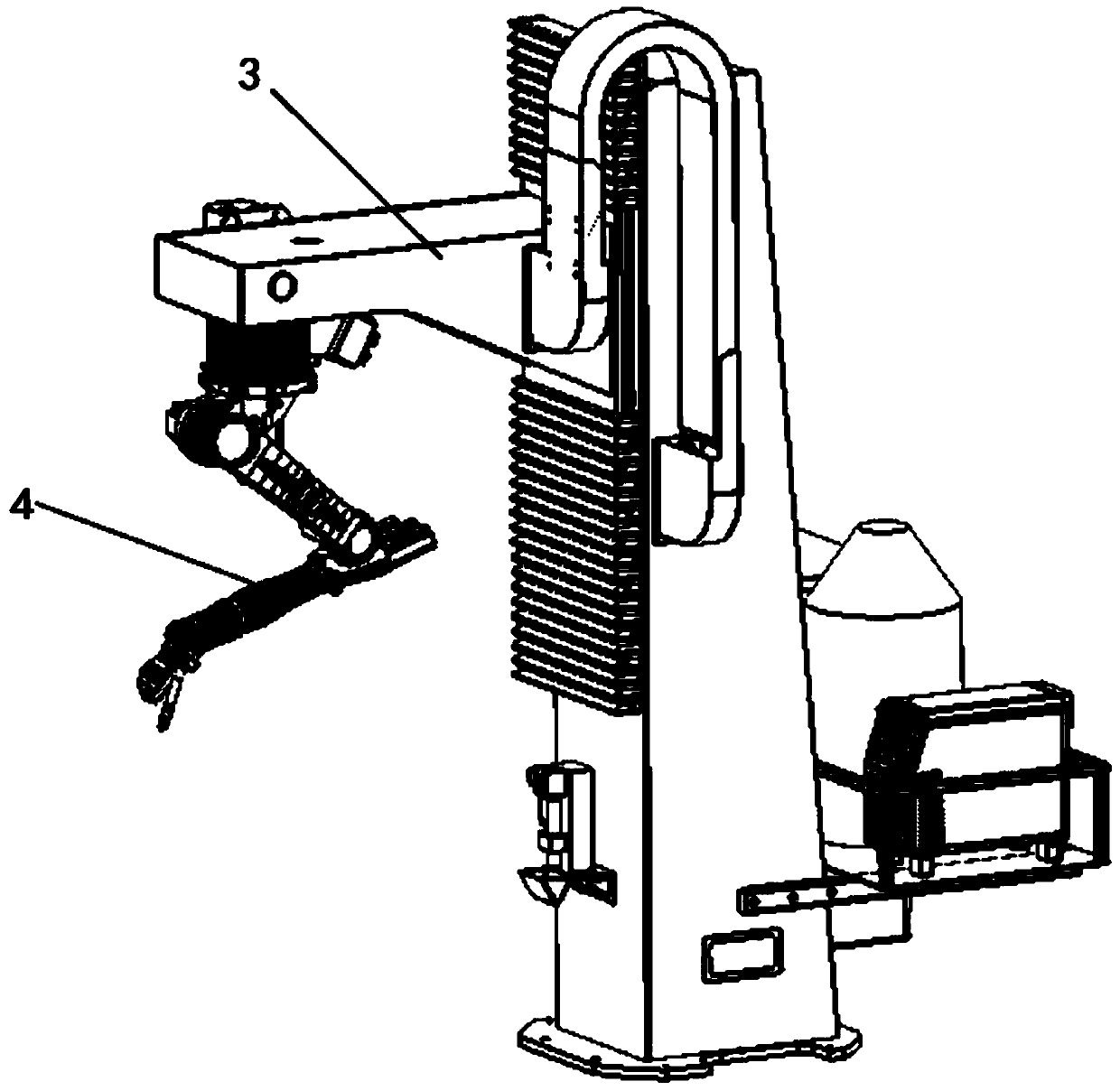 Belt conveyor roller inner wall robot numerical control intelligent welding system