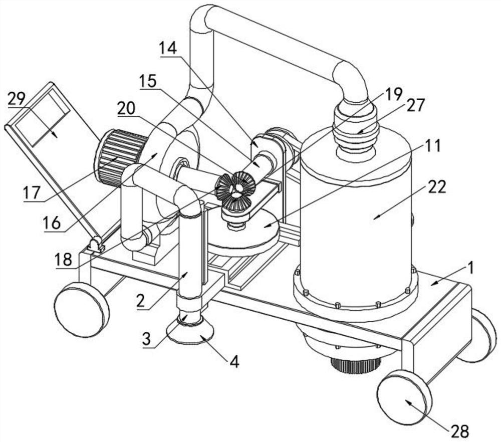 Telescopic sewage suction pipe and drainage channel desilting device