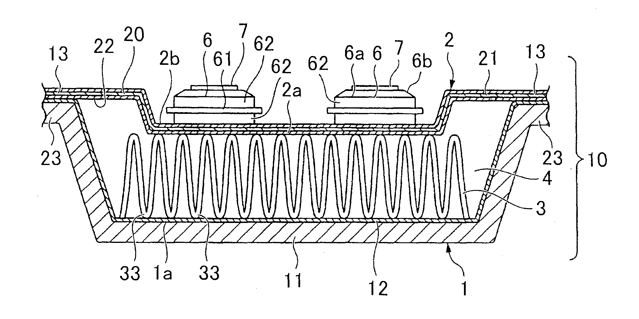 Clad material for cooler, cooler for heat-generating device, and method of producing cooler for heat-generating device