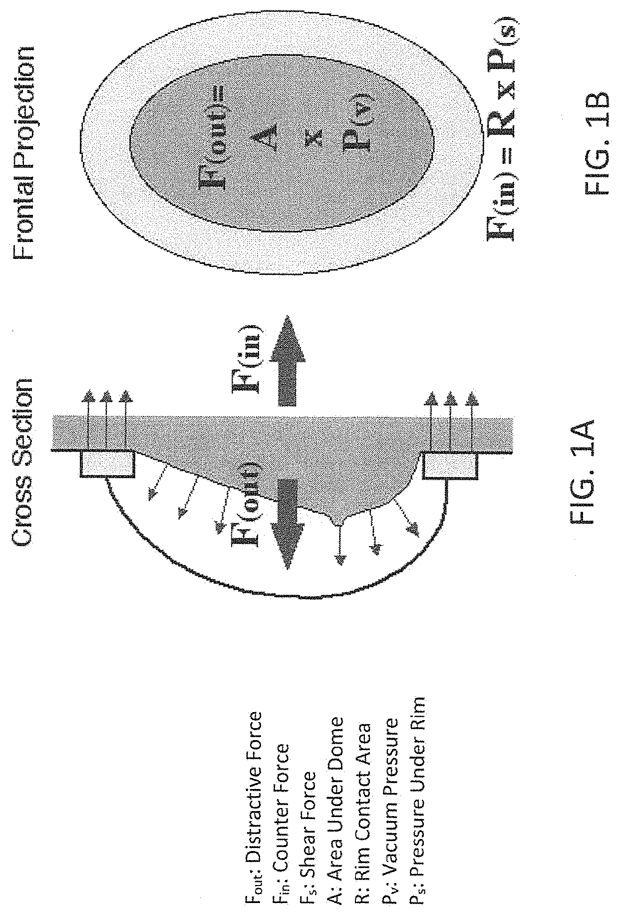 External vacuum expander with non-adhesive rim