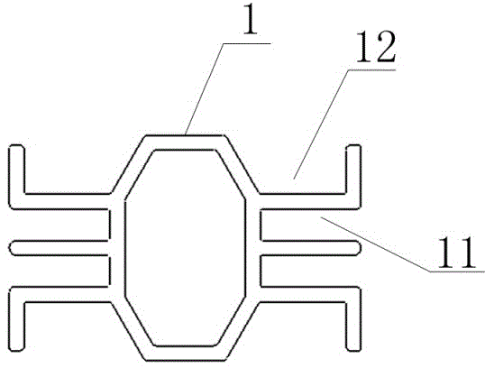 Vehicle body aluminum profile structure