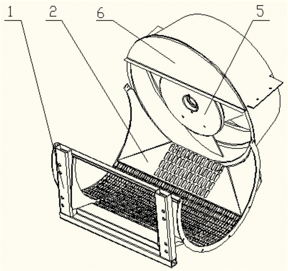 A cutting and longitudinal flow drum butt joint negative pressure airflow feeding device