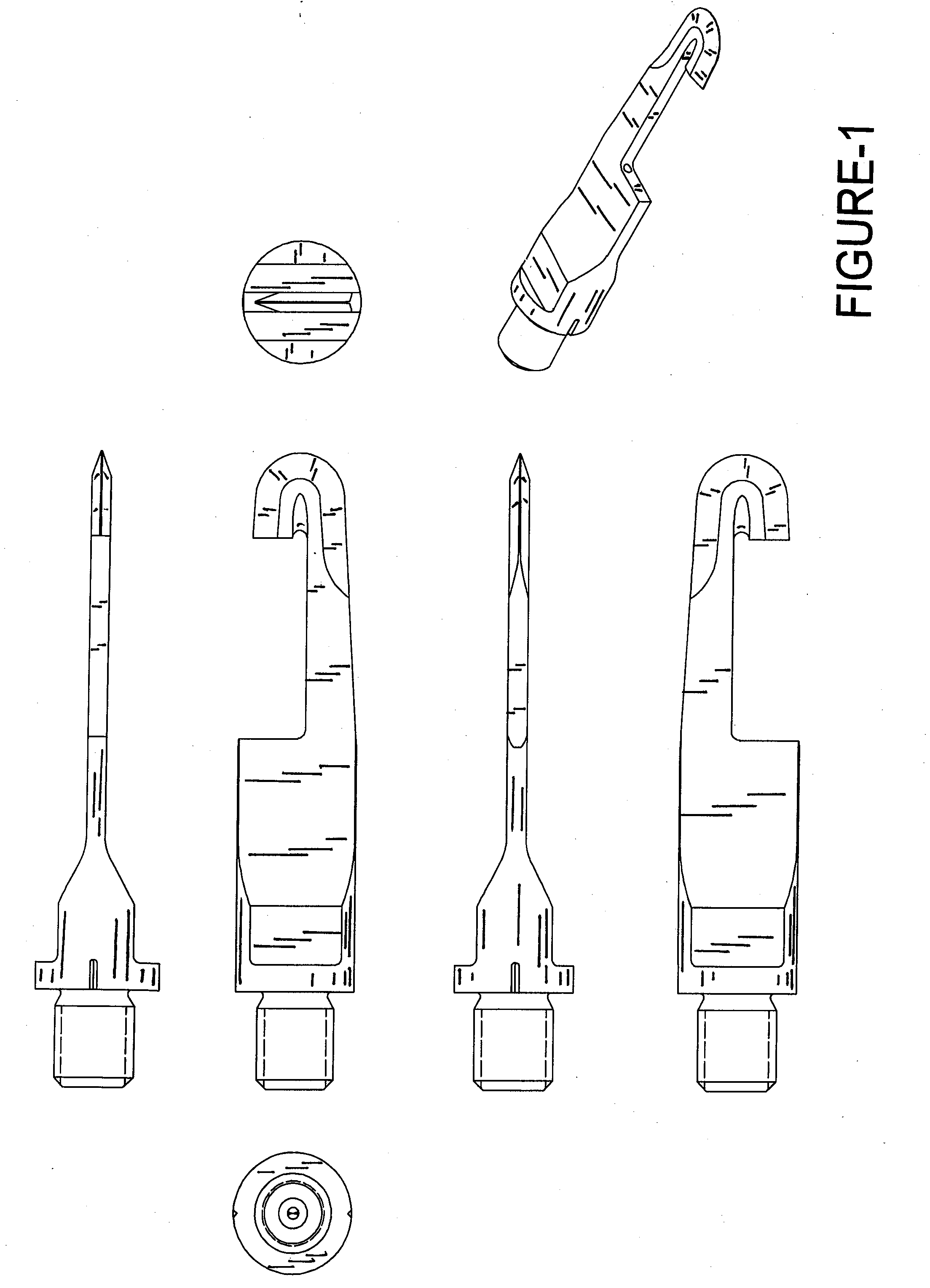 Hook shaped ultrasonic cutting blade