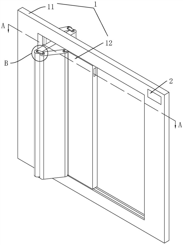 A kind of access control of automatic opening and closing door