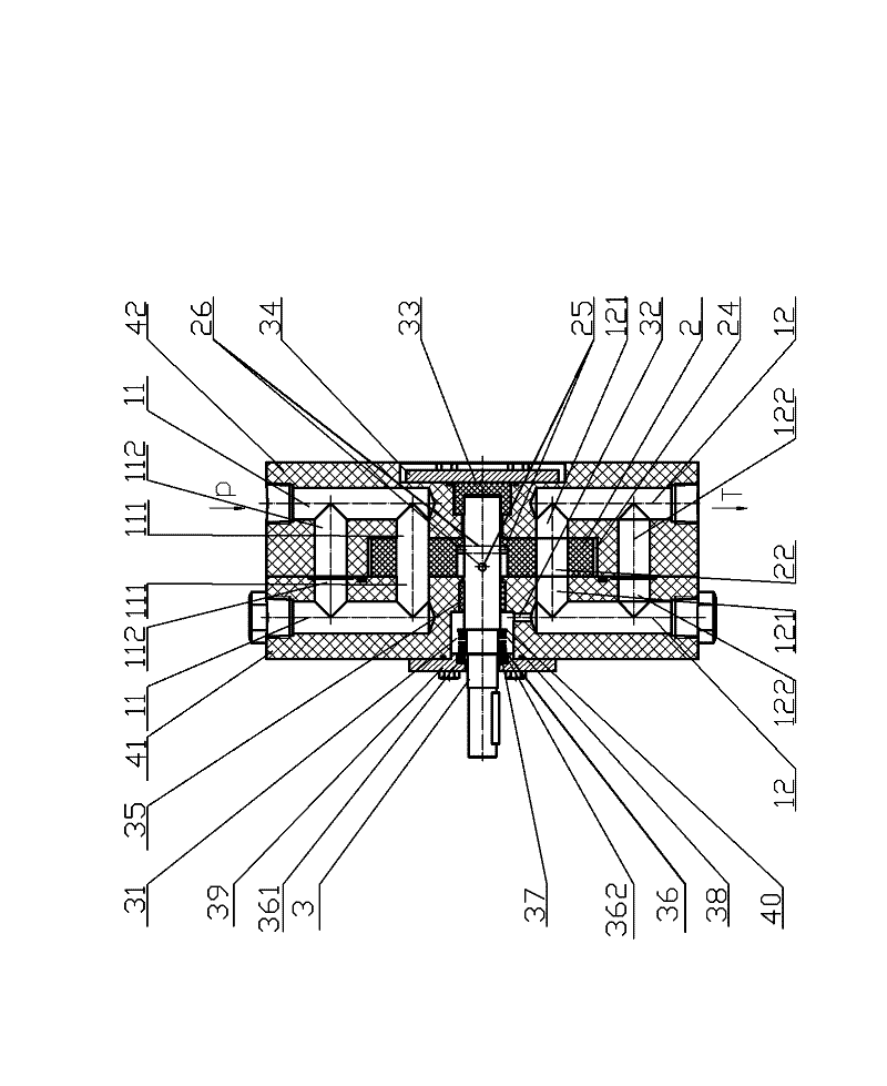 Continuously switchable four-way rotary valve