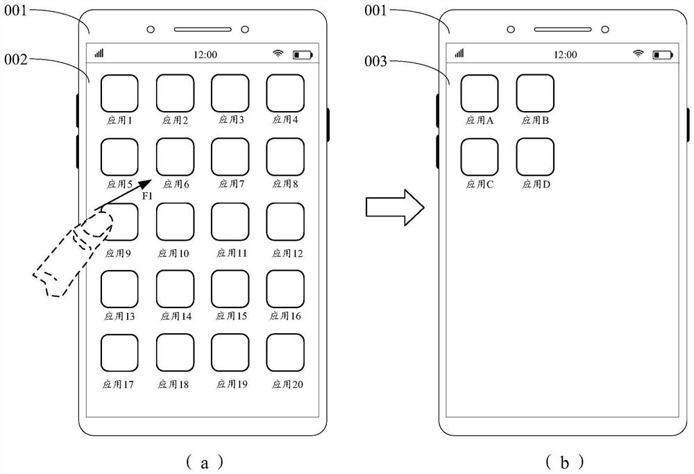 Application icon display method and device and electronic device