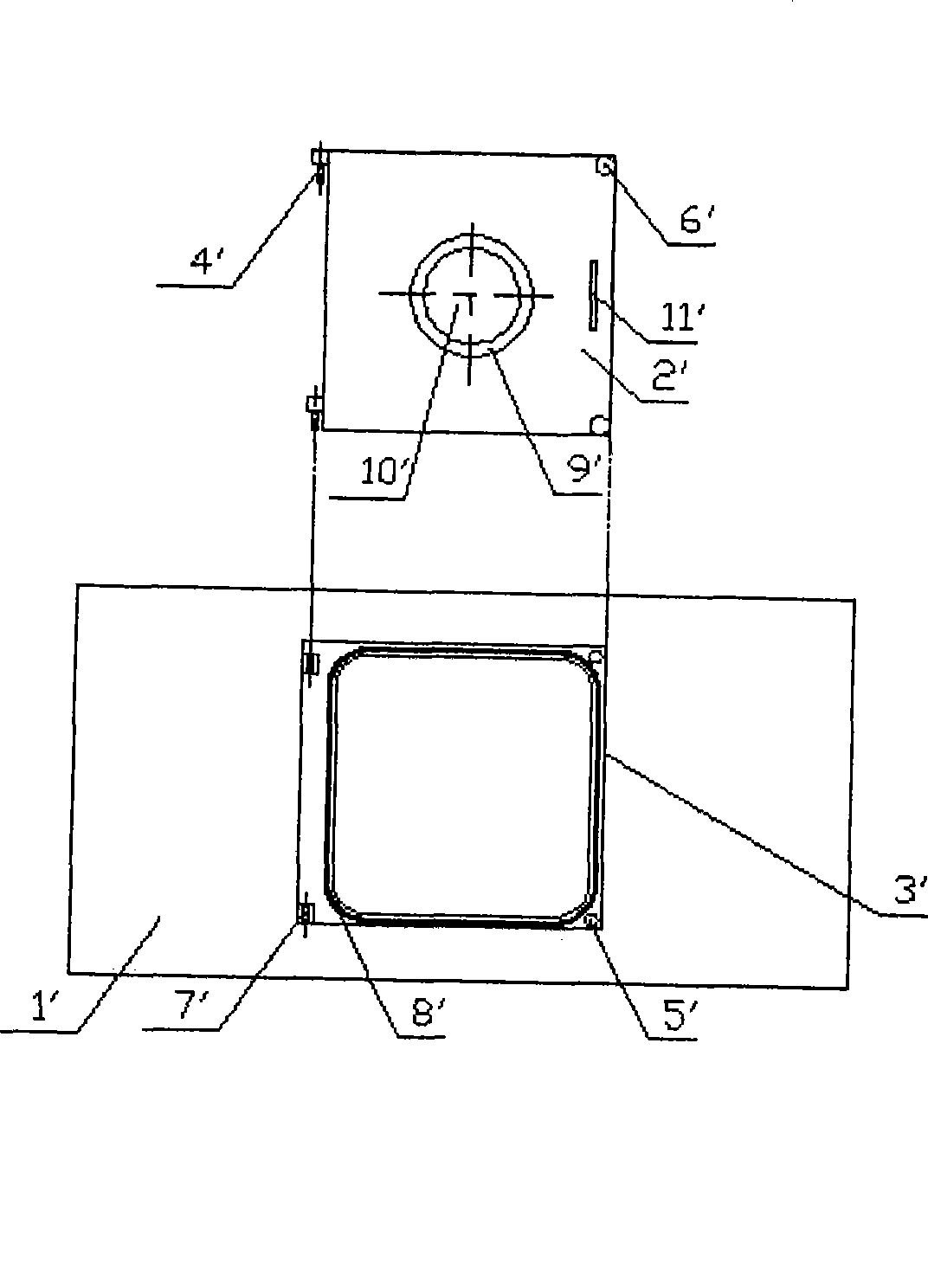 Temperature-control sealed door of warm-pressing experiment box