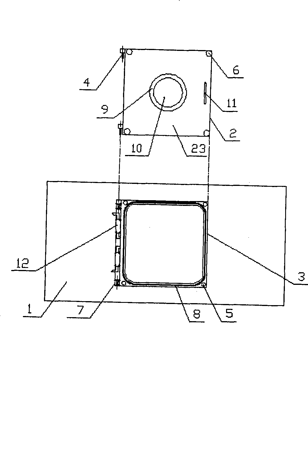 Temperature-control sealed door of warm-pressing experiment box