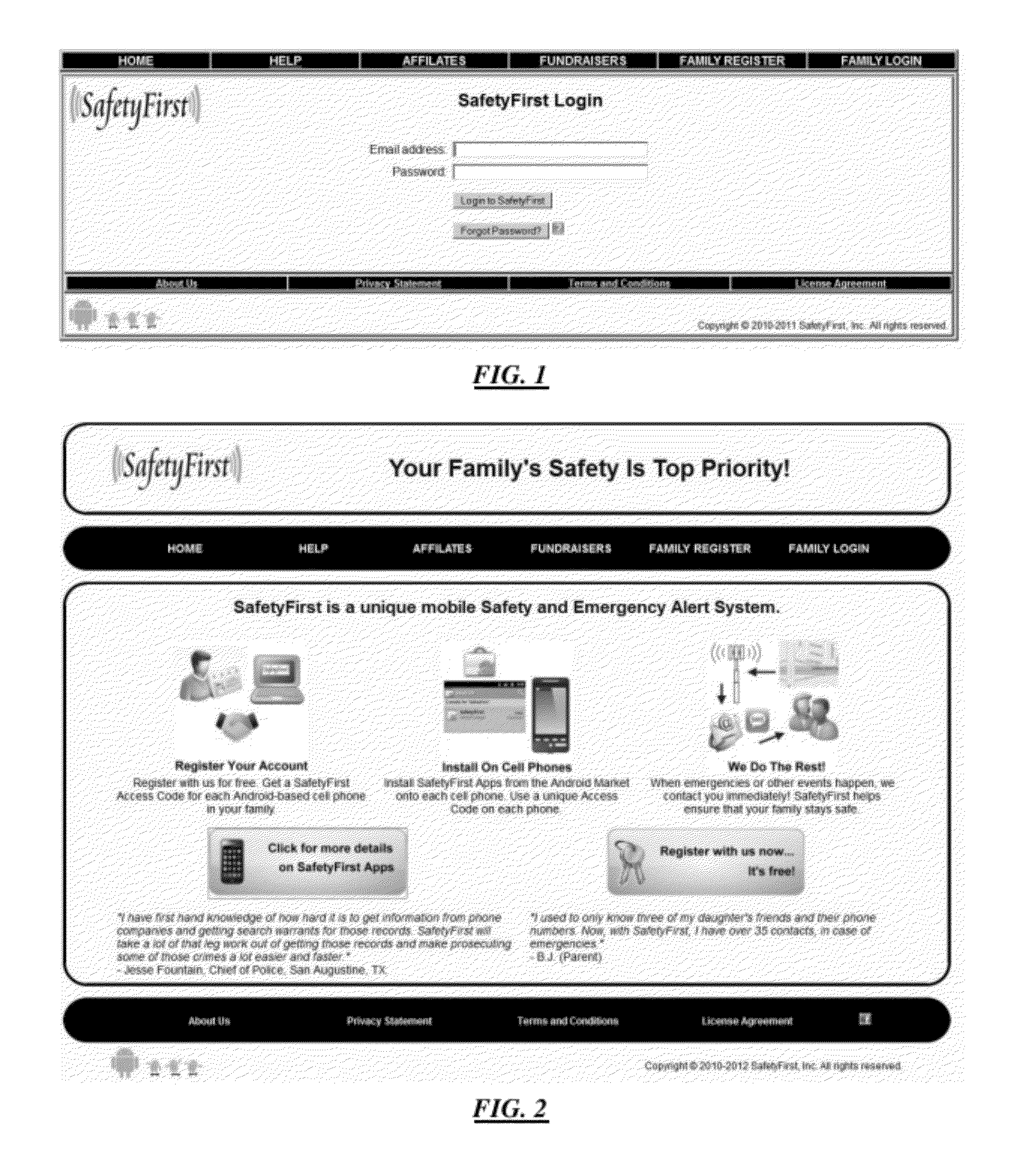 Method and apparatus to take emergency actions by a portable device