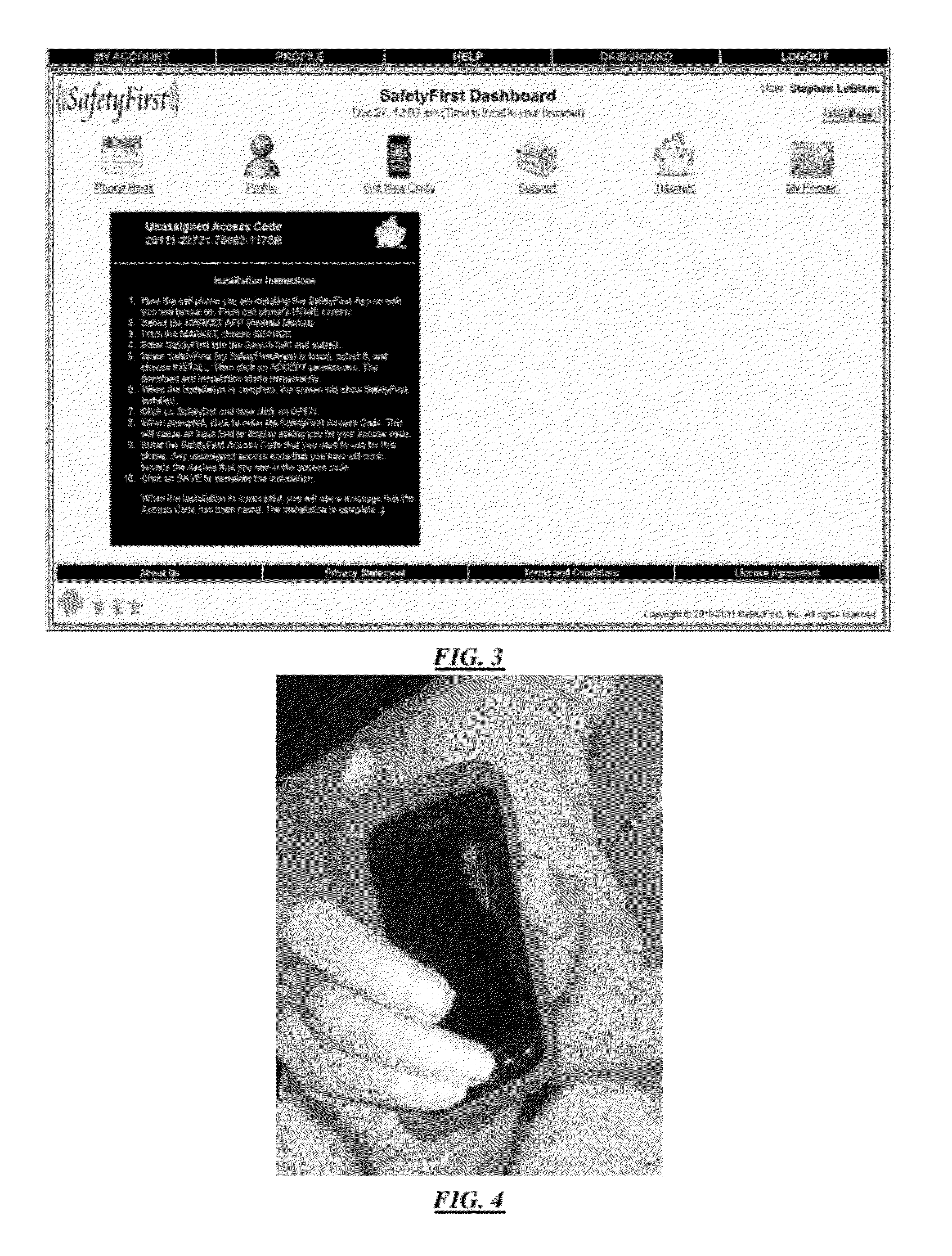 Method and apparatus to take emergency actions by a portable device