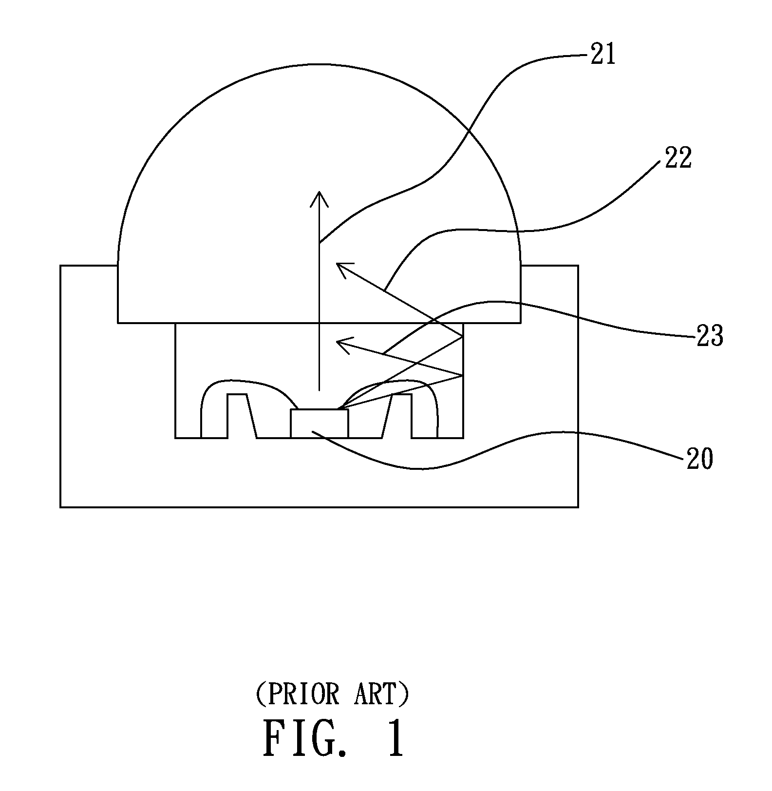 Packaging structure of light emitting diode