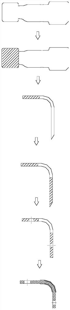 A production process of 90° soft copper bar without NC processing